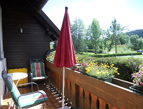 Balkon der Ferienwohnung Rehblick im Haus Faller.