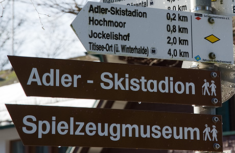 In Hinterzarten sind alle Sehenswürdigkeiten gut beschildert.